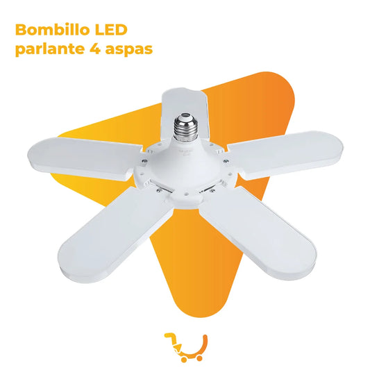 BOMBILLO LED PARLANTE 4 ASPAS