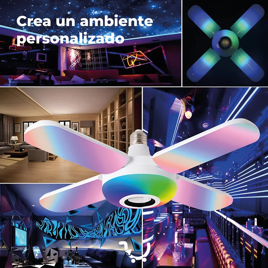 BOMBILLO LED PARLANTE 4 ASPAS