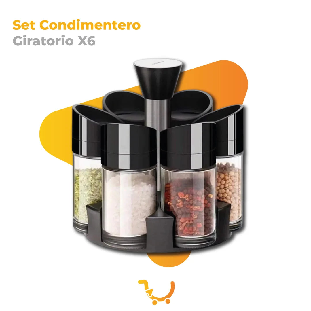 SET CONDIMENTERO GIRATORIO X6
