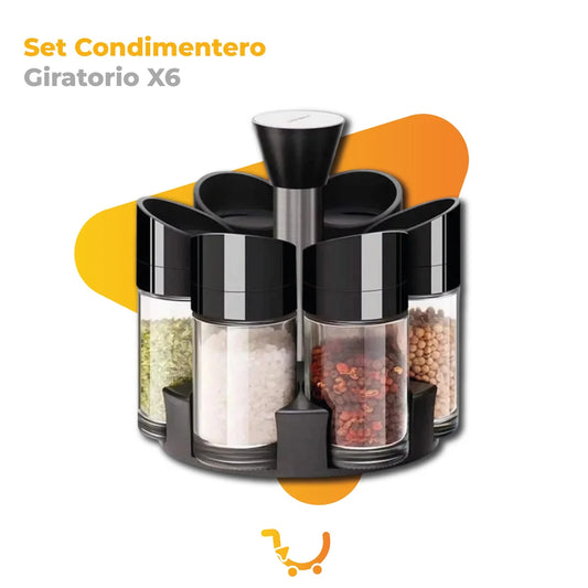 SET CONDIMENTERO GIRATORIO X6