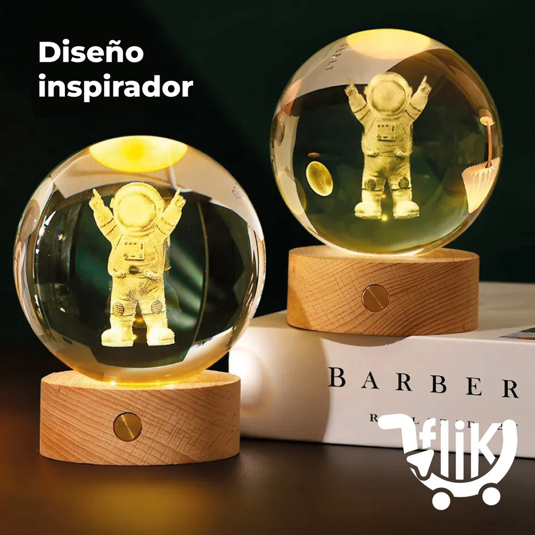 LAMPARA DE CRISTAL ASTRONAUTA GRANDE