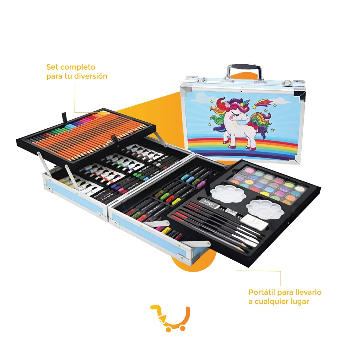 MALETA SET ARTE METÁLICO PAPELERIA