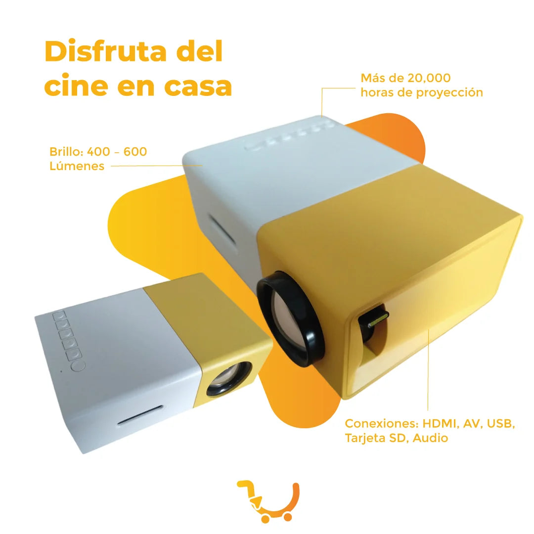 PROYECTOR PORTATIL LED AMARILLO