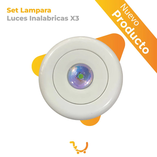 SET LAMPARA LUCES INALABRICAS X3