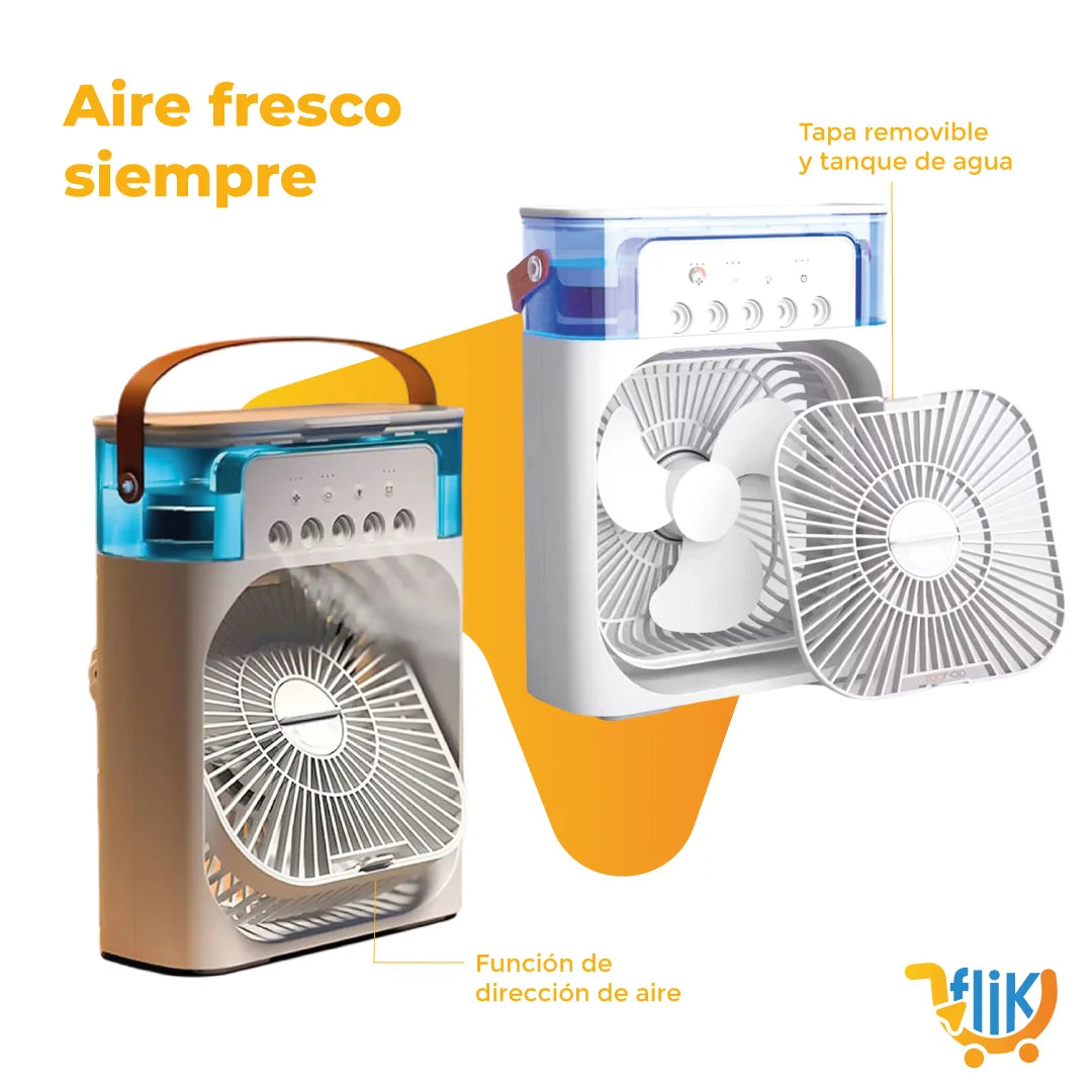 VENTILADOR HUMIDIFICACION AGUA PORTATIL