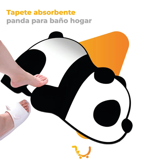 TAPETE ABSORBENTE PANDA PARA BAÑO HOGAR